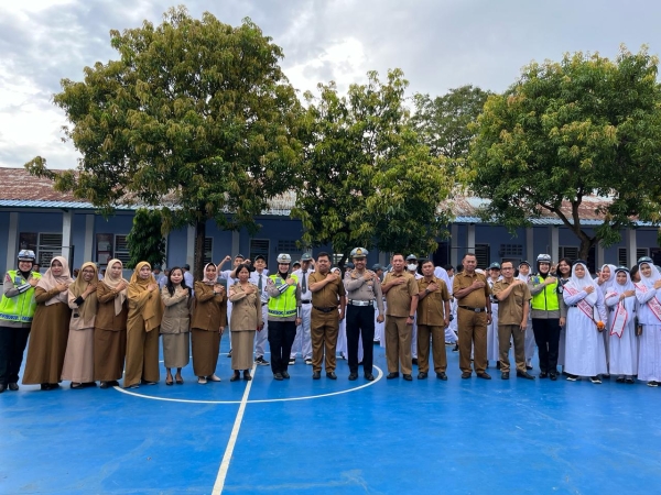 Ditlantas Polda Sulsel Sosialisasikan Operasi Keselamatan, Siswa Dihimbau untuk Safety Riding